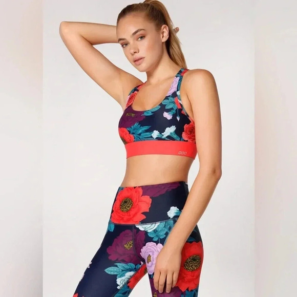 Lorna Jane Phenomenal Floral Workout Set 2 Piece Sports Bra Leggings Sz S - Picture 2 of 3
